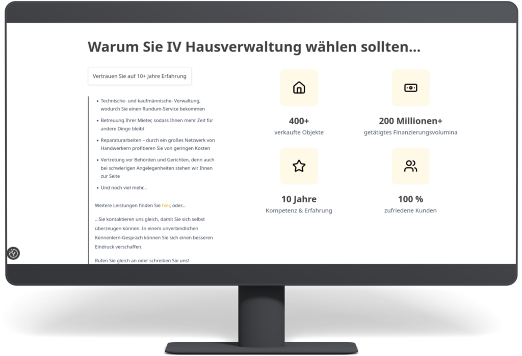 Texte für Immobilienmakler Website