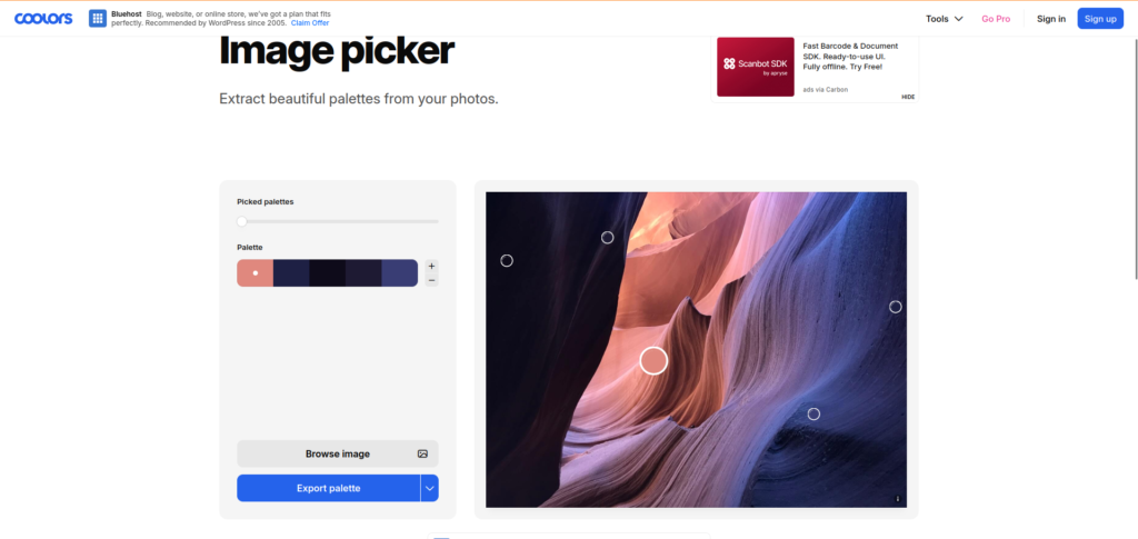 Image Picker von Coolors