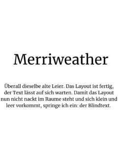 Merriweather Schriftart