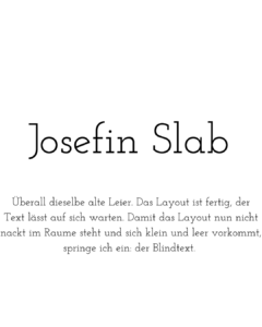 Josefin Slab Schriftart