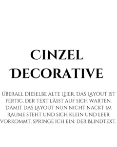 Cinzel Decorative Schriftart