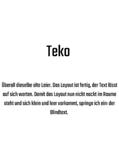 Teko Schriftart