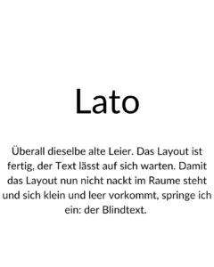 Lato Schriftart