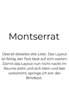 Montserrat Schriftart