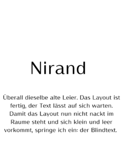 Nirand Schriftart
